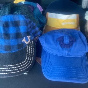 True Religion caps and visor